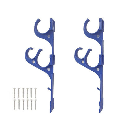 2X Plastic Swimming Pool Hooks for Universal Use (10.5 x 3.5 x 29.5 cm)