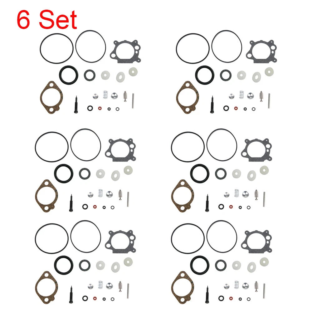Set of 6 Carburetor Repair Kits for Briggs & Stratton (492495, 493762, 498260)