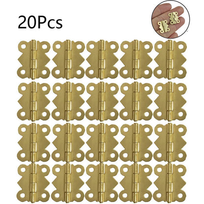 20Pcs Mini Hinge For Jewelry Chest Gift Music Box Craft Accessories 2017mm Gold