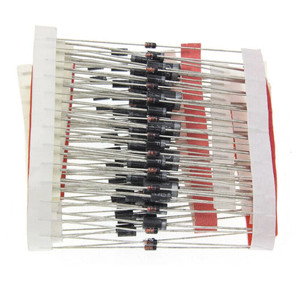 200PCS Schottky Diode Kit for Assorted Applications (1N4001, FR207, 1N4004, 1N4007)