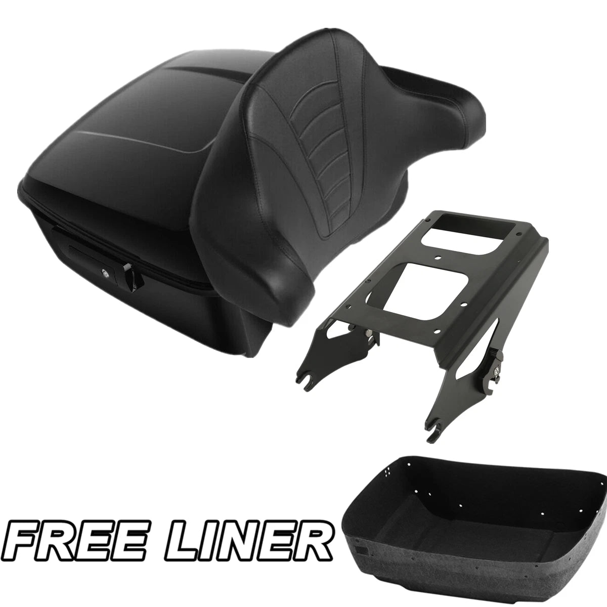 Trunk Backrest Pad Mount Rack for Harley Touring Electra Glide (2009–2013)