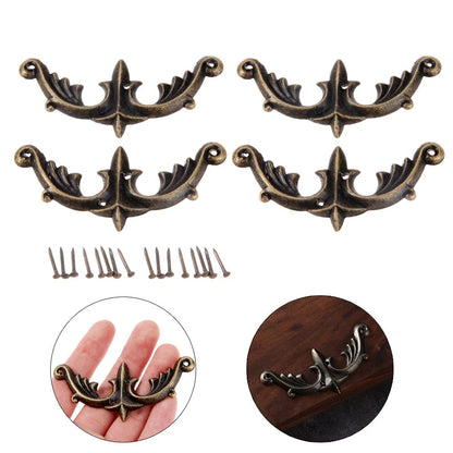 Set of 4 Antique Bronze Corner Protector Guards for Jewelry Box