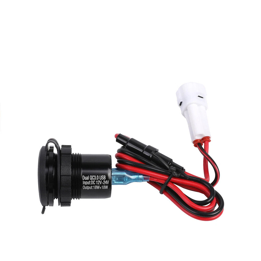 3.0 Quick Charger Dual USB Power Connector Socket for Yamaha Tenere 700 (2019–2023)