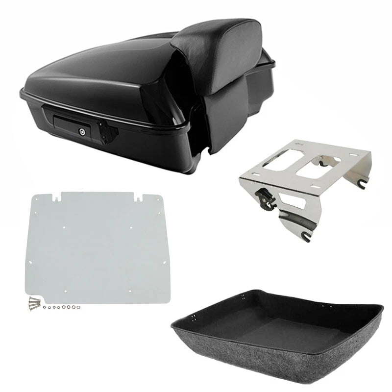 Chopped Trunk Backrest Solo Mounting Rack for Harley Touring (2014–2026)