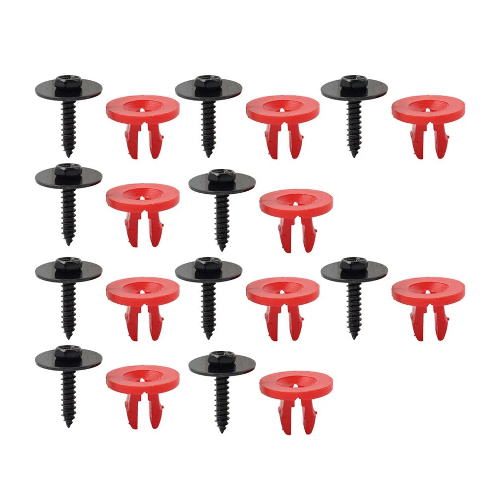 Set of 10 Engine Splash Guard Bolt Nut Brackets for Ford Focus, GMC Sierra