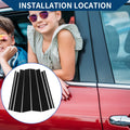 8 Pcs Window Trim Cover for Honda Pilot (2015–2022) Black