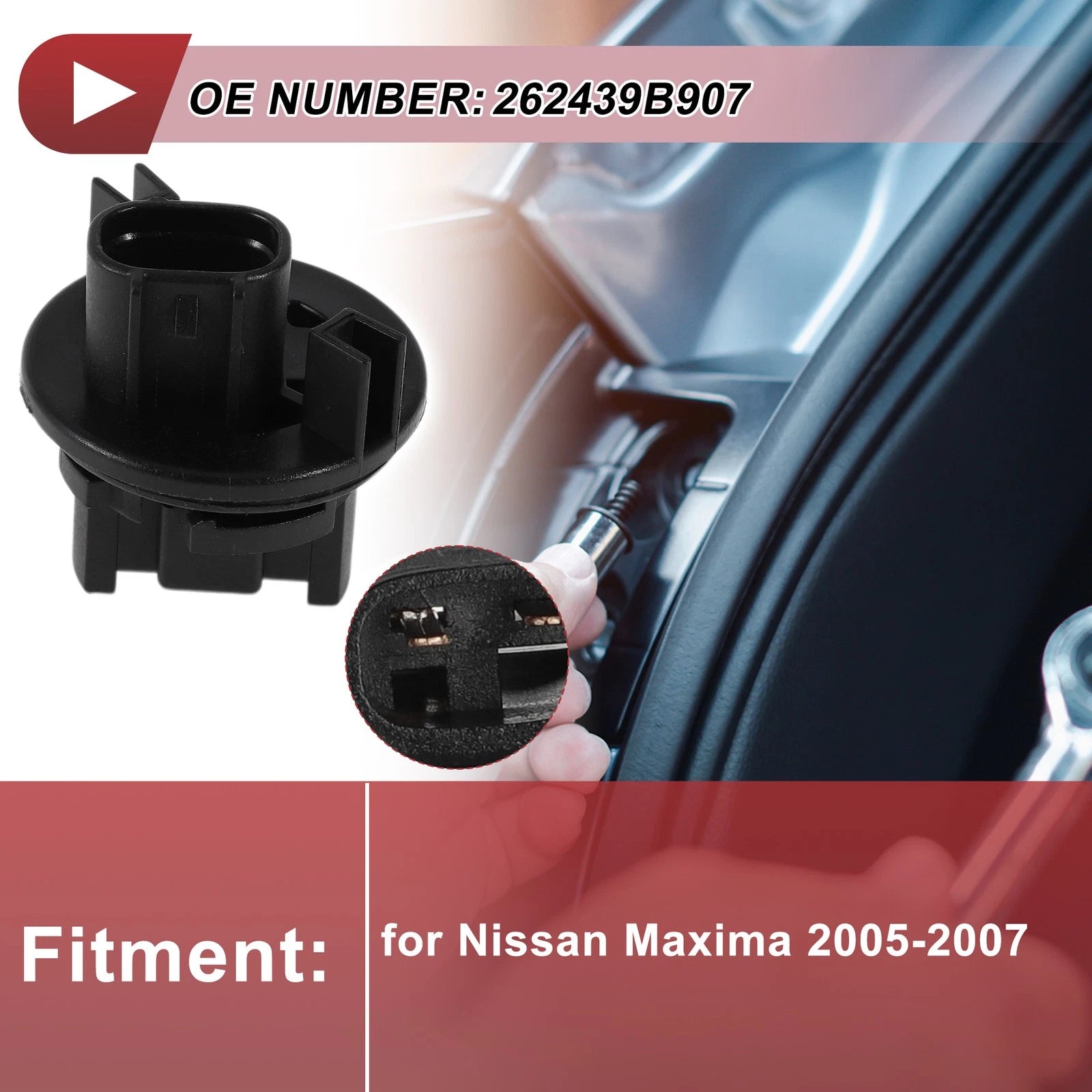 Headlight Light Socket for Nissan Maxima (2005–2007) No. 262439B907