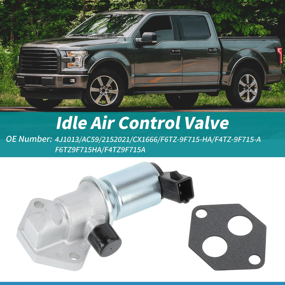 Idle Air Control Valve with Gasket Replacement for Ford F-150 F-250 (1994–1996)