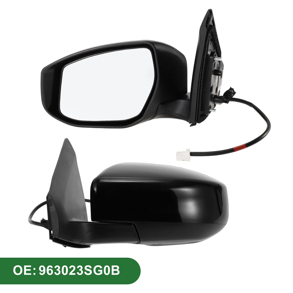 Left Side Door Mirror for Nissan Sentra (2013–2015) Manual Folding Black