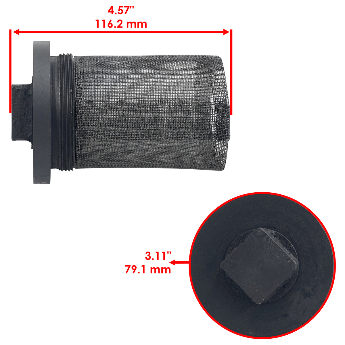 Oil Pan Drain Plug Screen with Gasket Replacement for Ford 8N 9N (1948–1952)