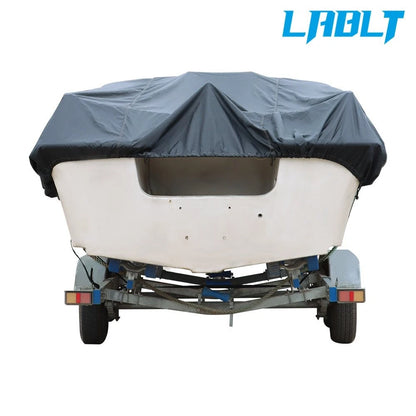 Boat Cover for V-Hull Runabouts (11-13ft) - Waterproof, Black
