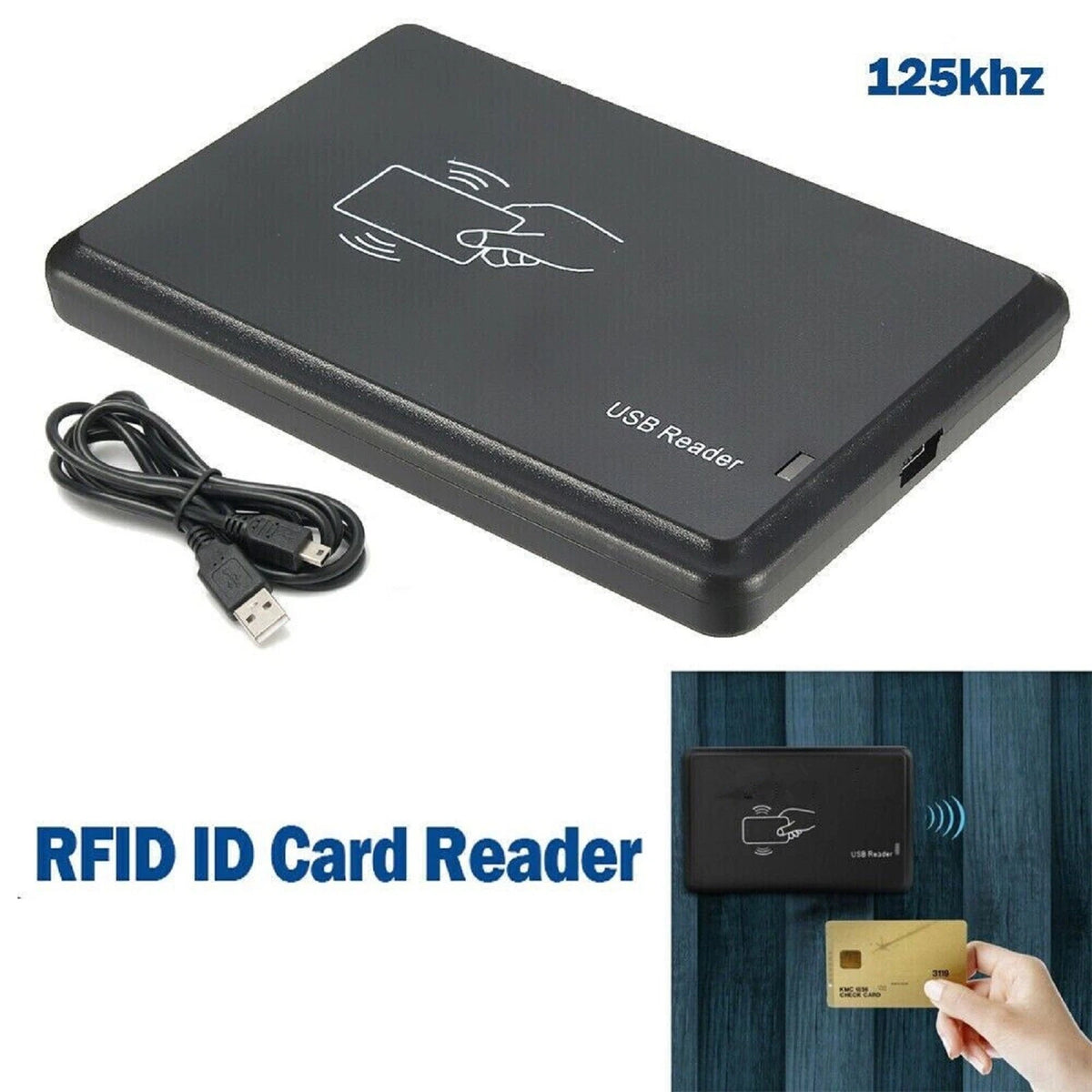 125kHz USB RFID Contactless Proximity Sensor ID Card Reader