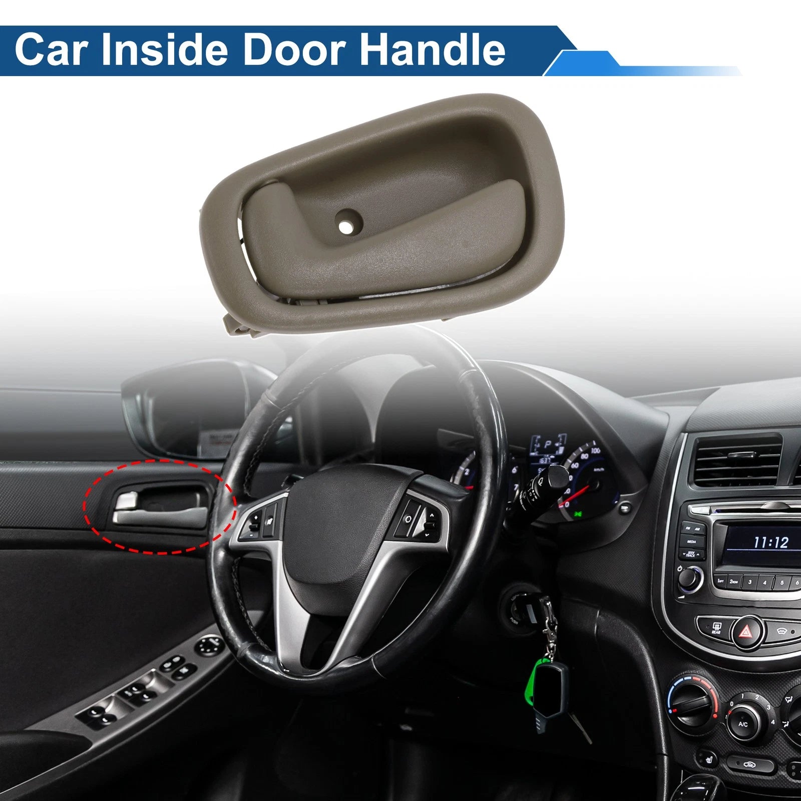 Front Passenger Side Interior Door Handle Replacement for Toyota Corolla (1998–2002)