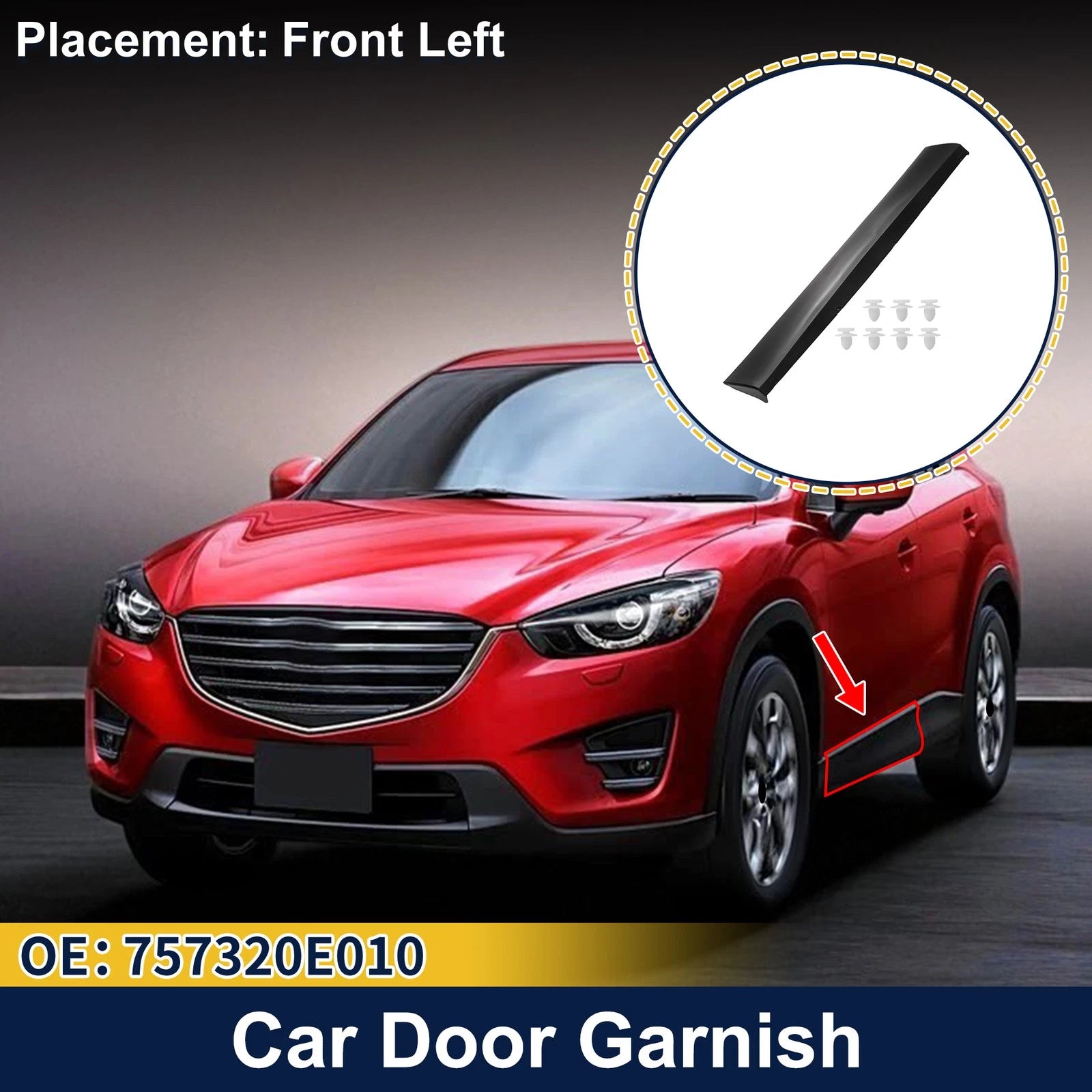 Lower Door Side Trim Garnish Replacement for Toyota Highlander (2014–2019)