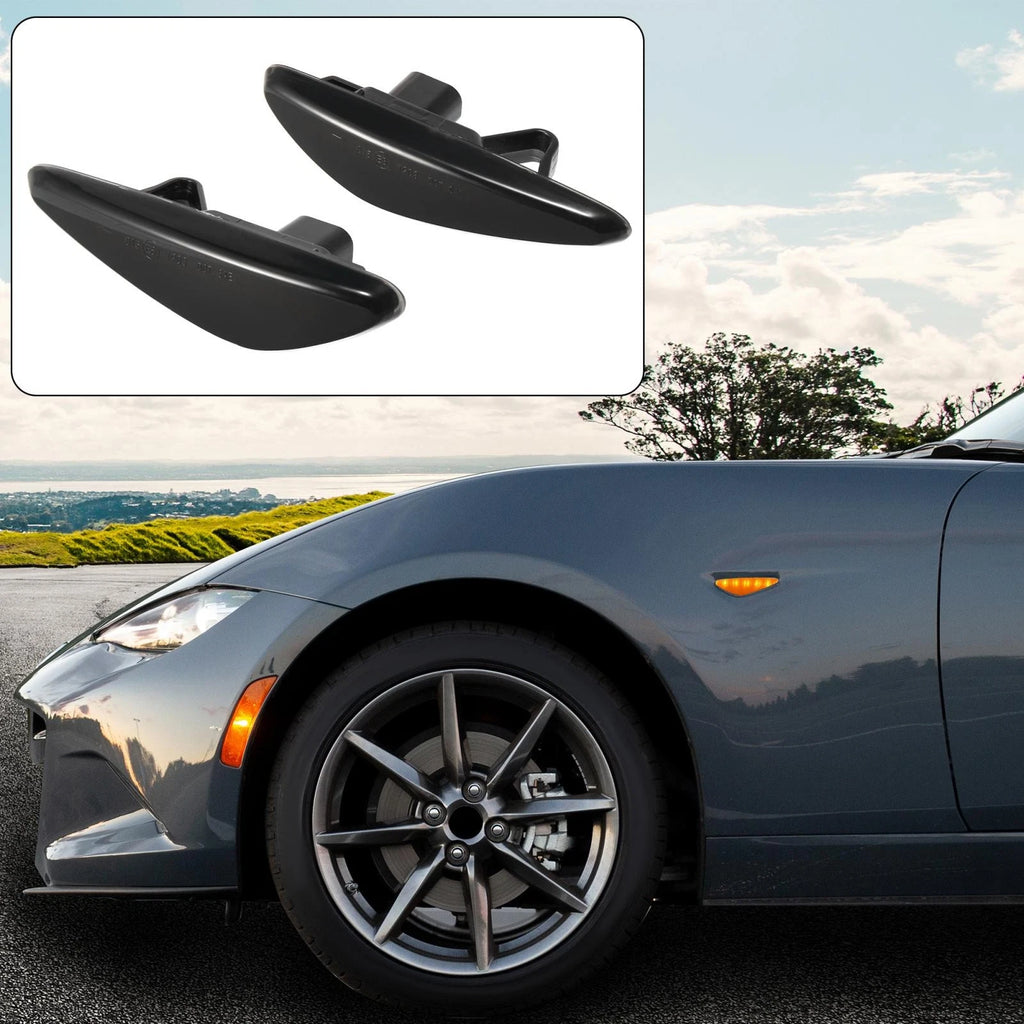 Side Marker Lights Turn Signal Assembly Pair for Mazda (2009–2015)