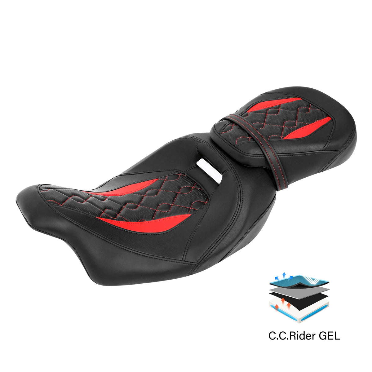 Driver Passenger Gel Seat for Harley Touring Street Electra Glide (2009–2023)