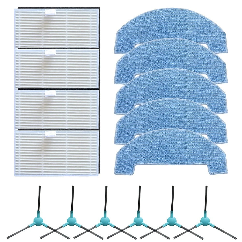 Side Brush Filter Mop Pads Kit for Ultenic T20 Pro
