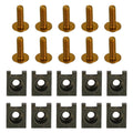 10x Aluminum M6x20mm Screen Bolts & Spring C Clips for Yamaha T9