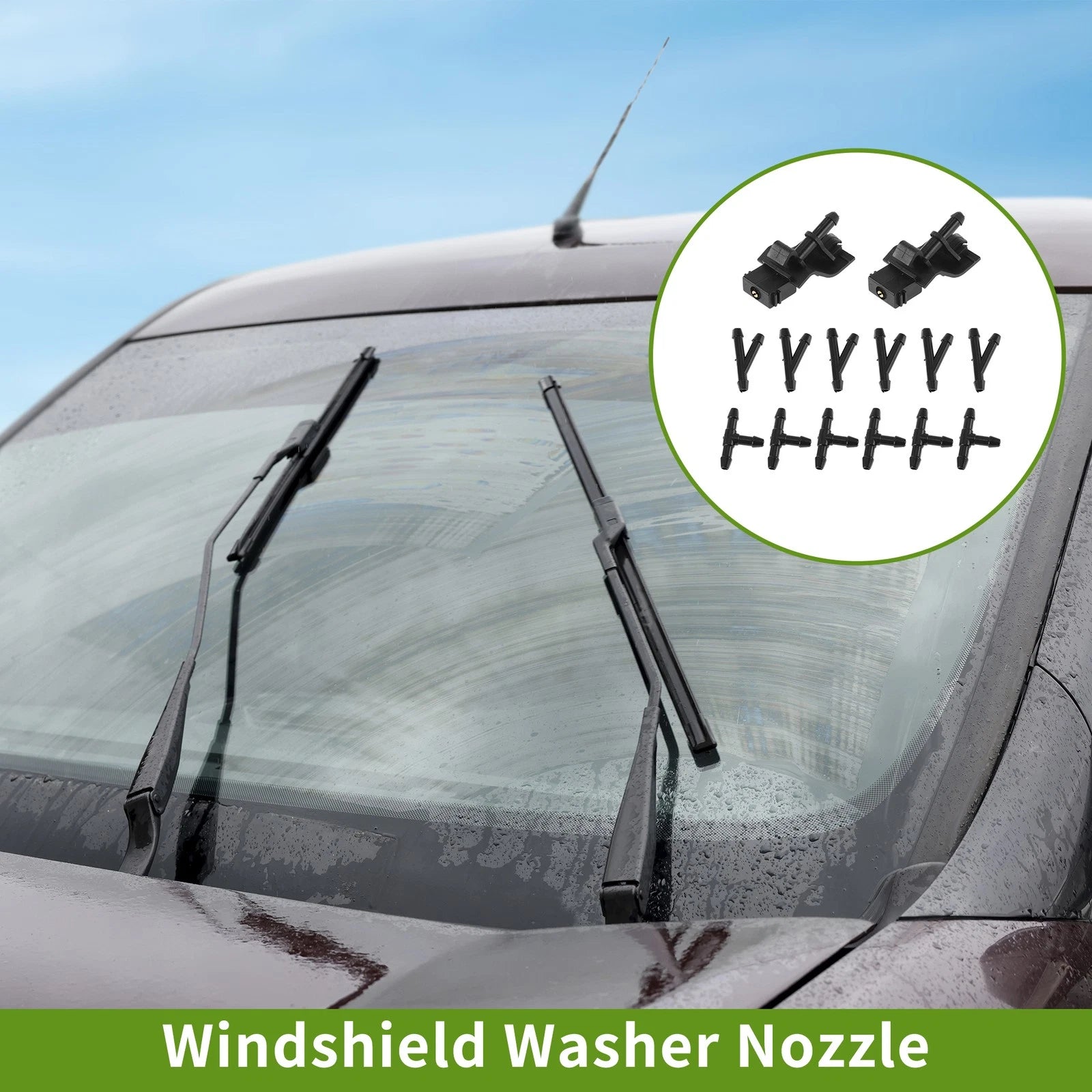 Windshield Washer Nozzle with Hose Connector for Toyota (1992–2007)