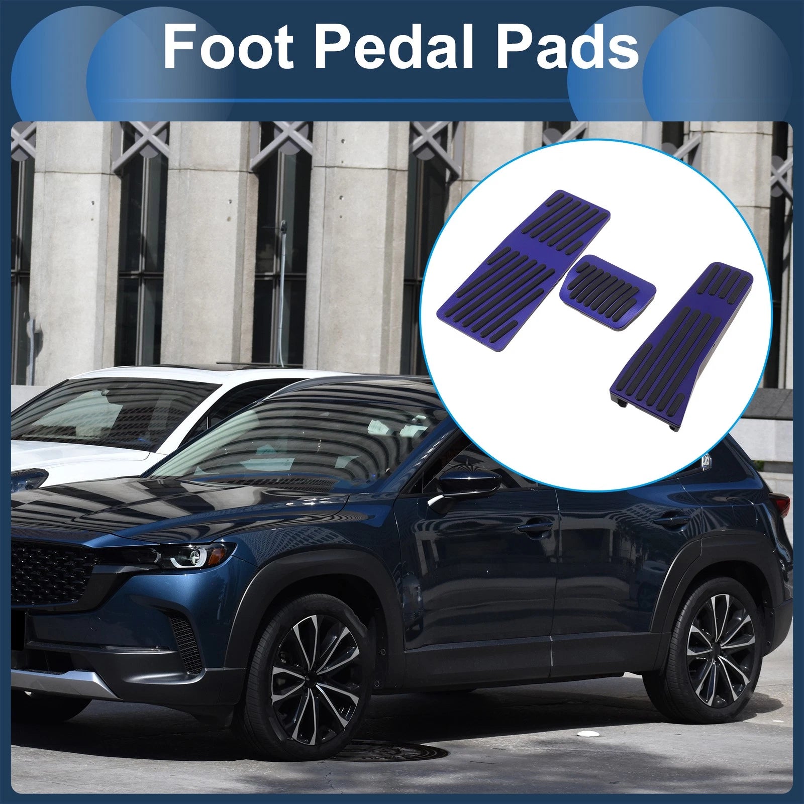 Automatic Foot Accelerator Pedal Covers 3 Pcs for Mazda CX-50 CX-60 (2023-2025)