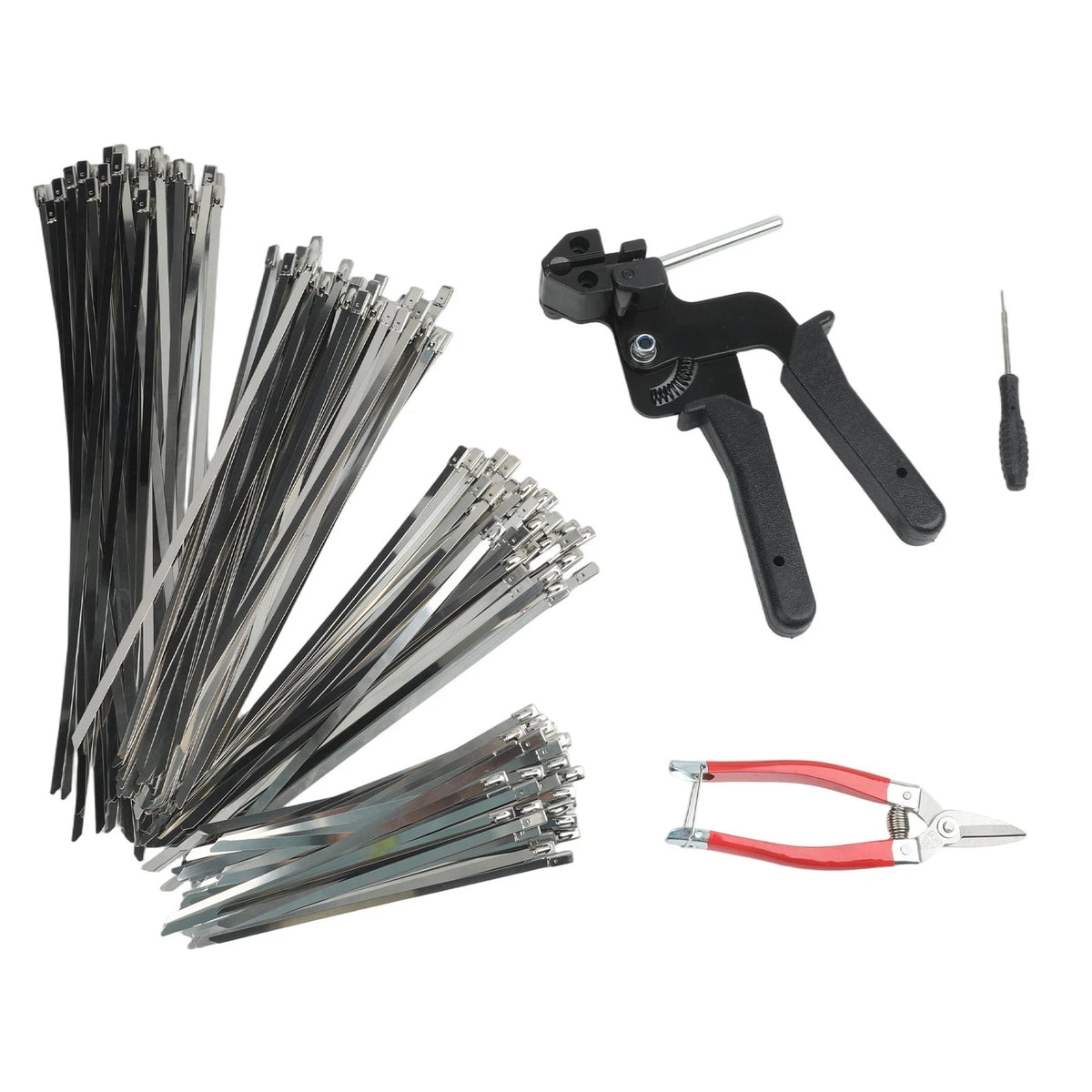 Cable Tie Plier with 150 Ties for 4.6 6 12mm