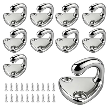 Mesh Tarp Hooks 10PCS 316 Stainless Steel for Trailer and Boat Mounting