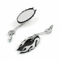 Universal Rearview Mirrors for Motorcycle (8mm, 10mm) - White T9
