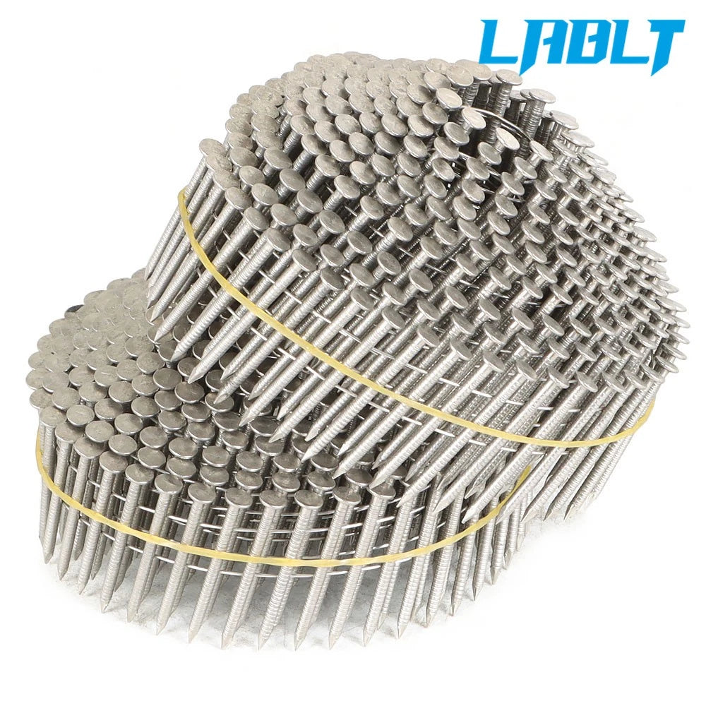 1,200 Pcs Ring Shank Siding Nails for 15 Degree Wire Coil (Stainless)