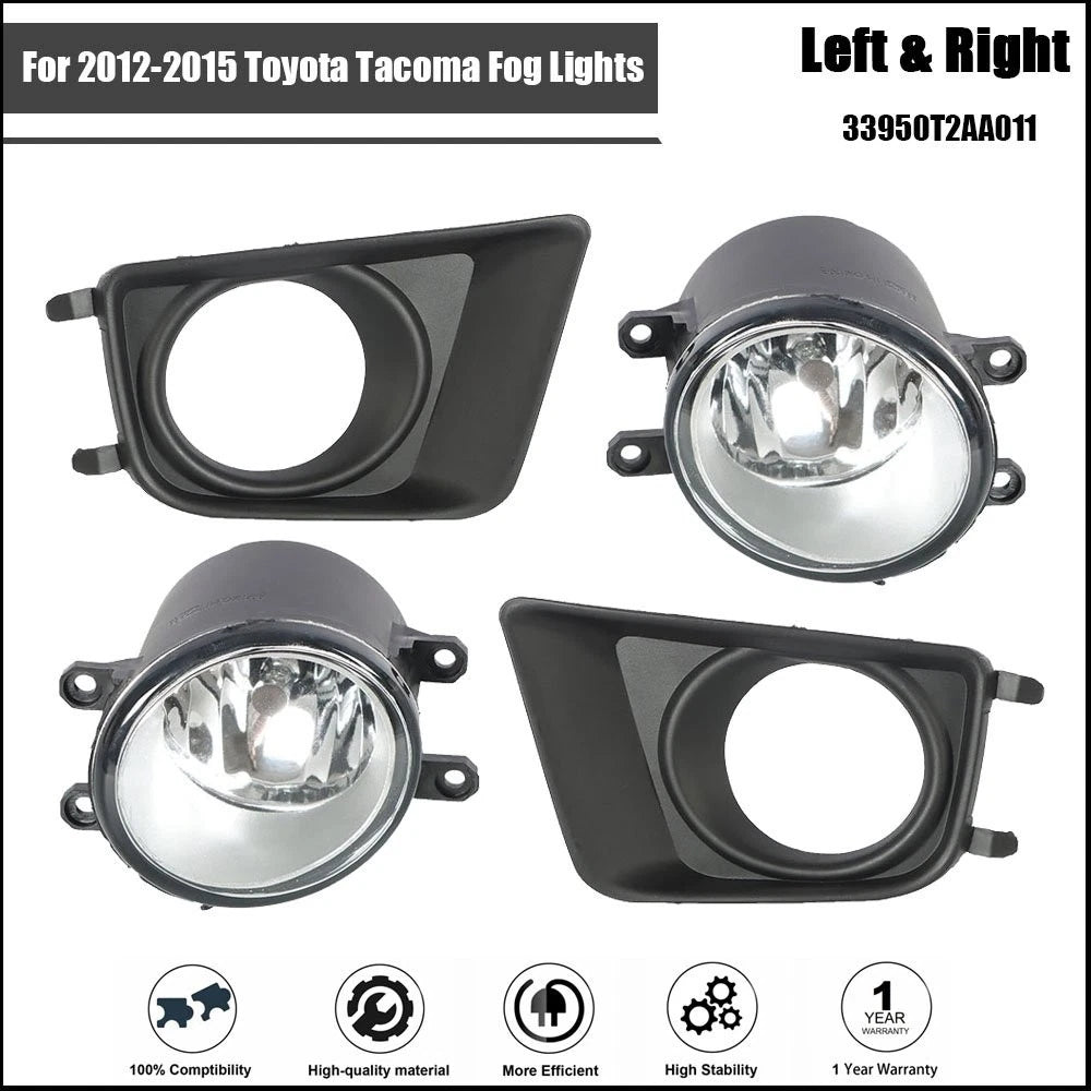 Clear Fog Lights for Toyota Tacoma (2012–2015) + Bulbs