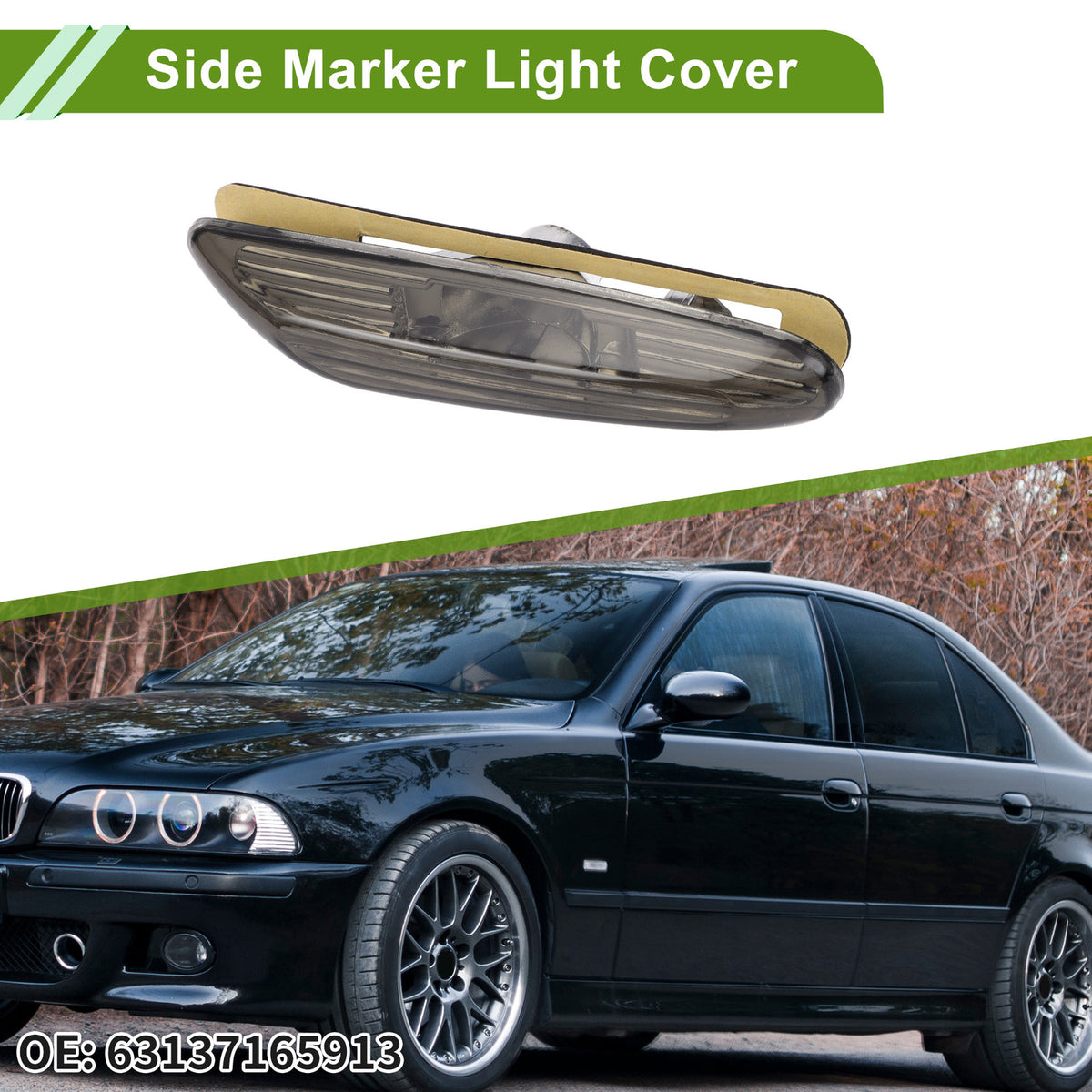 Left Side Marker Light Cover Replacement for BMW 3 Series (2002–2005)