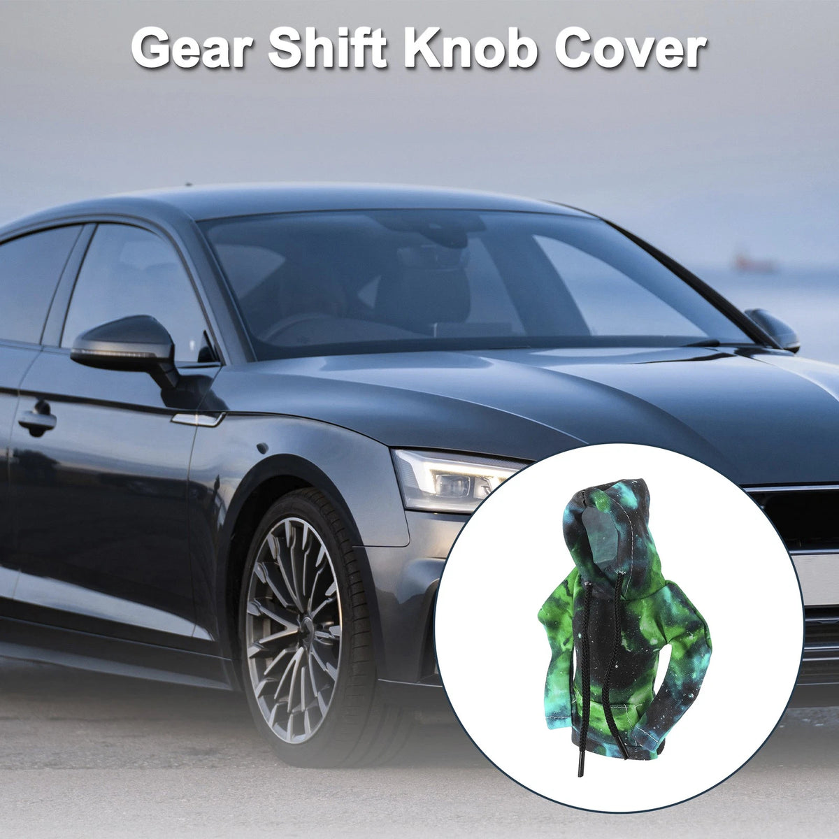 Gear Shift Knob Cover for Universal Car SUV Truck - Green Blue Starry Sky