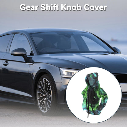 Gear Shift Knob Cover for Universal Car SUV Truck - Green Blue Starry Sky