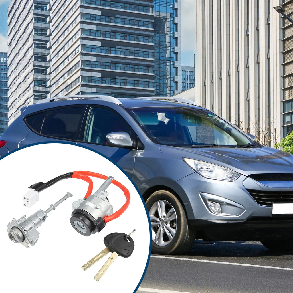 Ignition Switch Cylinder Front Door Lock Cylinder with Keys for Hyundai IX35 (2015–2015)