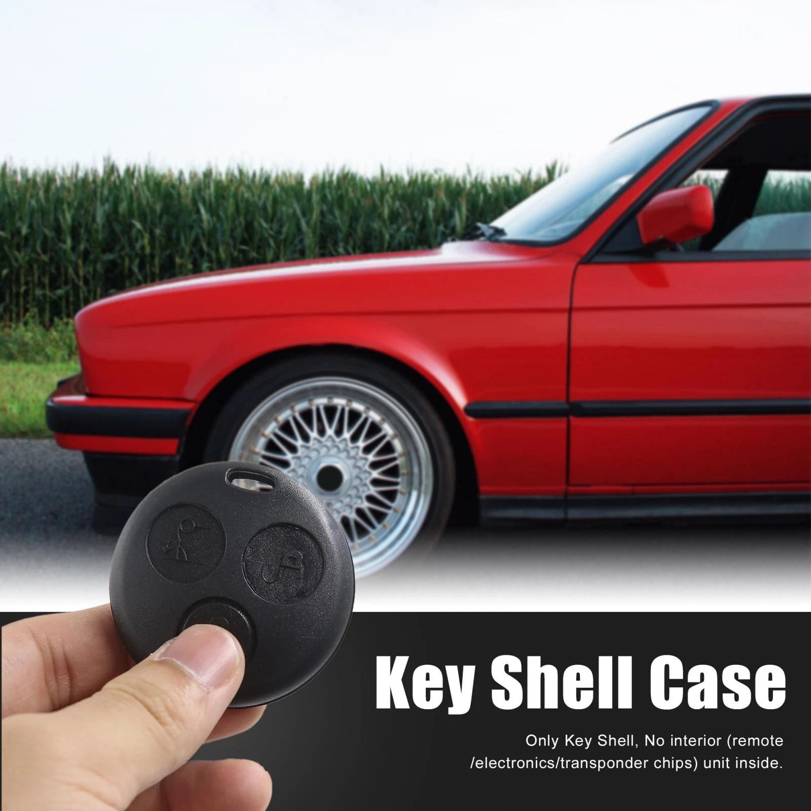 Car Key Fob Shell Case Replacement for Smart Fortwo Mercedes-Benz (2011–2015)