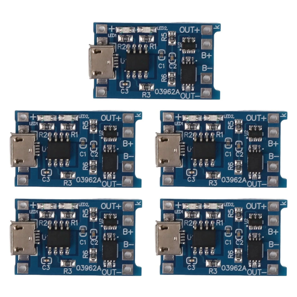 5 pcs USB Battery Charging Board Module with LED Indicator for Universal Use