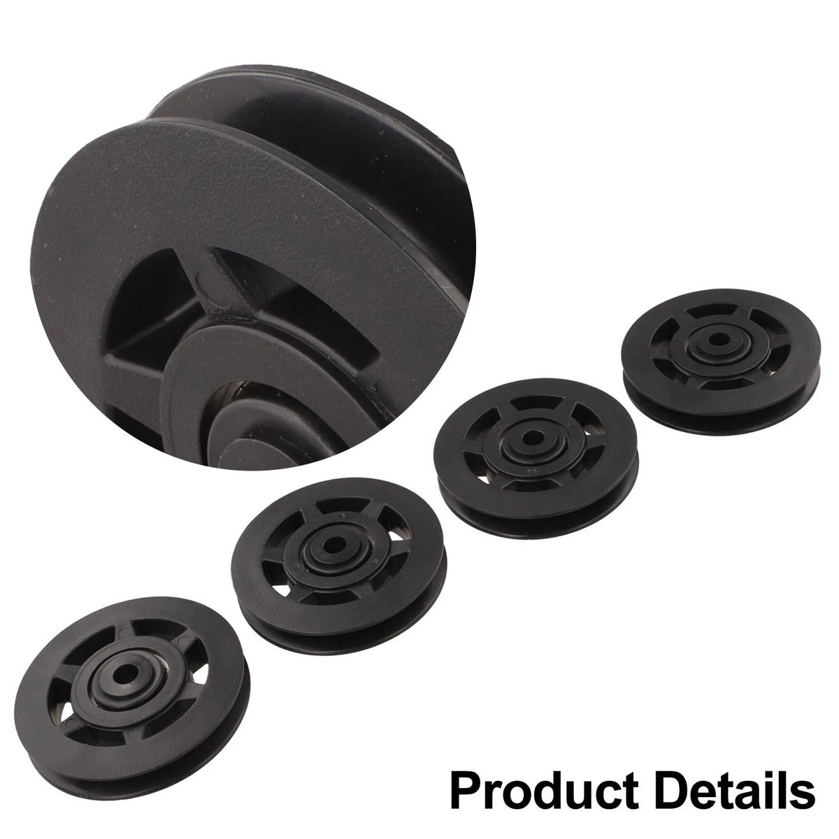 Set of 4 Nylon Pulleys for Weightlifting Cable Systems (94mm)