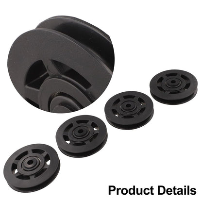 Set of 4 Nylon Pulleys for Weightlifting Cable Systems (94mm)