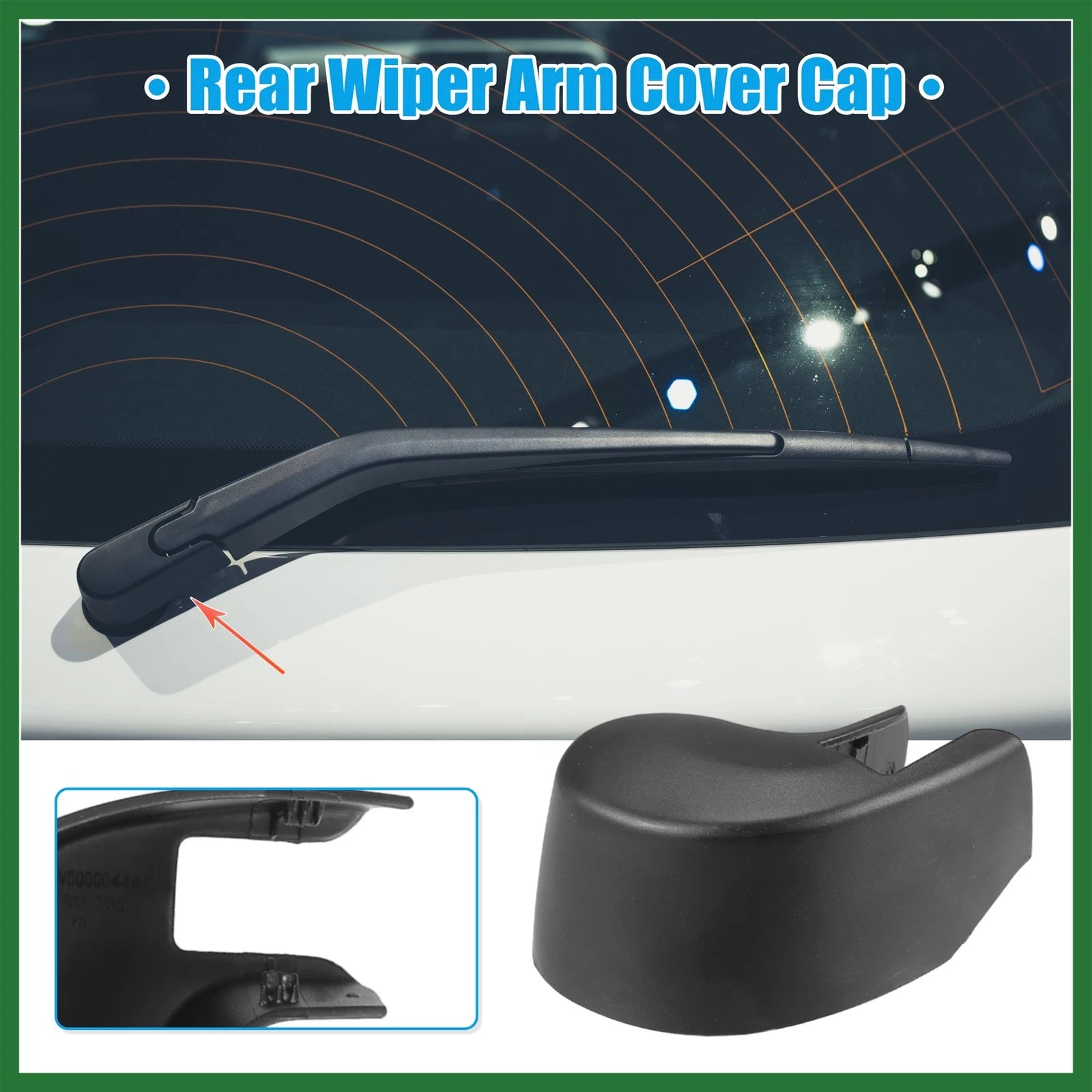 Rear Windshield Wiper Arm Nut Cover Cap for Audi A4 Avant (2005–2015)