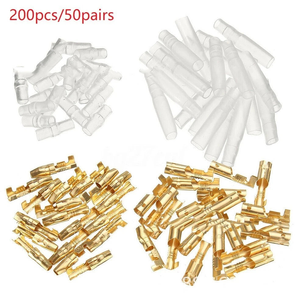 Assortment Terminals Kit for Electrical Wire Crimp Connectors (Male Female)