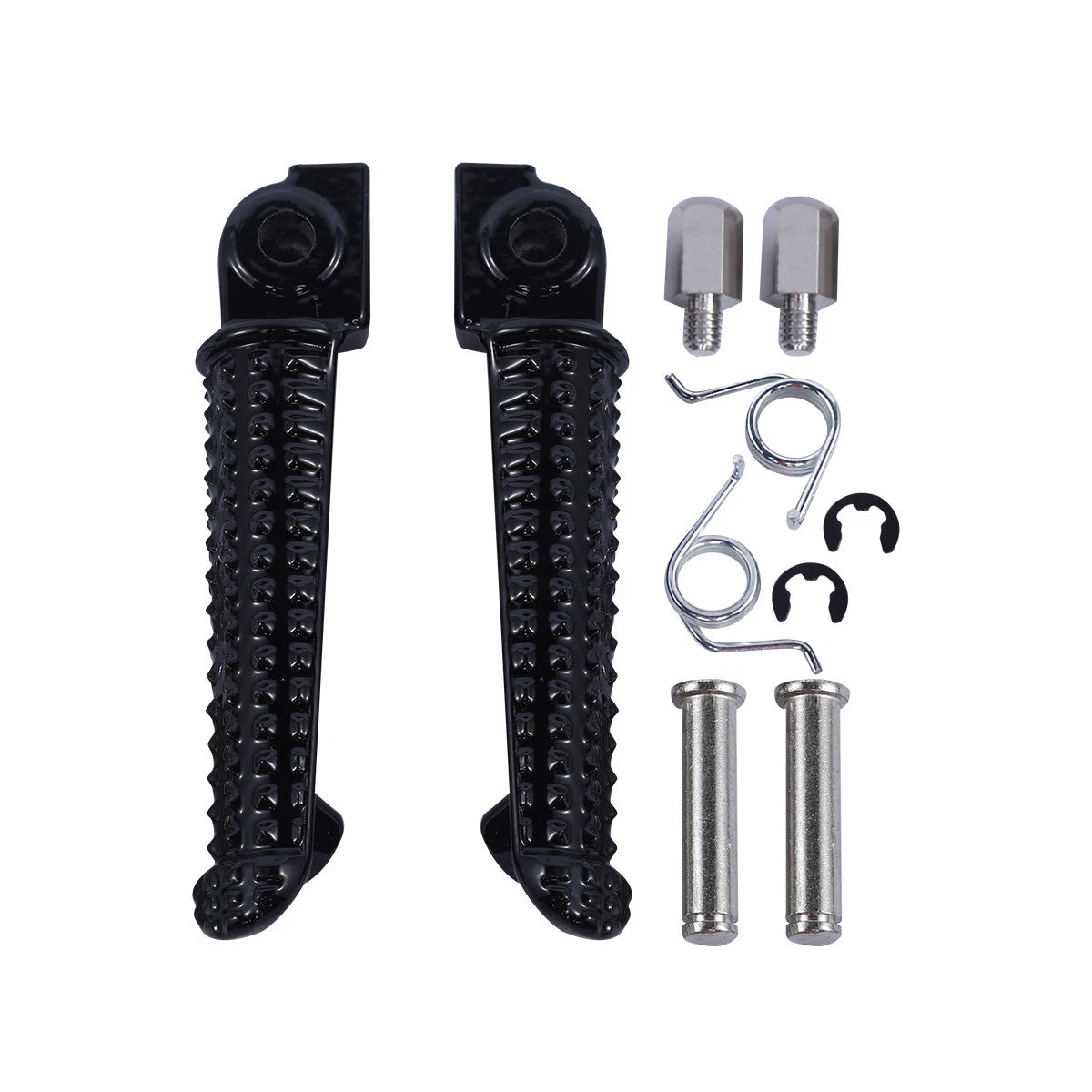 Black Front Footrests Footpeg Pegs for Yamaha YZF R6 R6S (1999–2020)