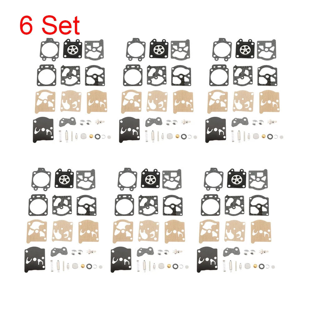 Set of 6 Carburetor Gasket Kits for Walbro K20-WAT WA WT (Husqvarna, Stihl, Echo)