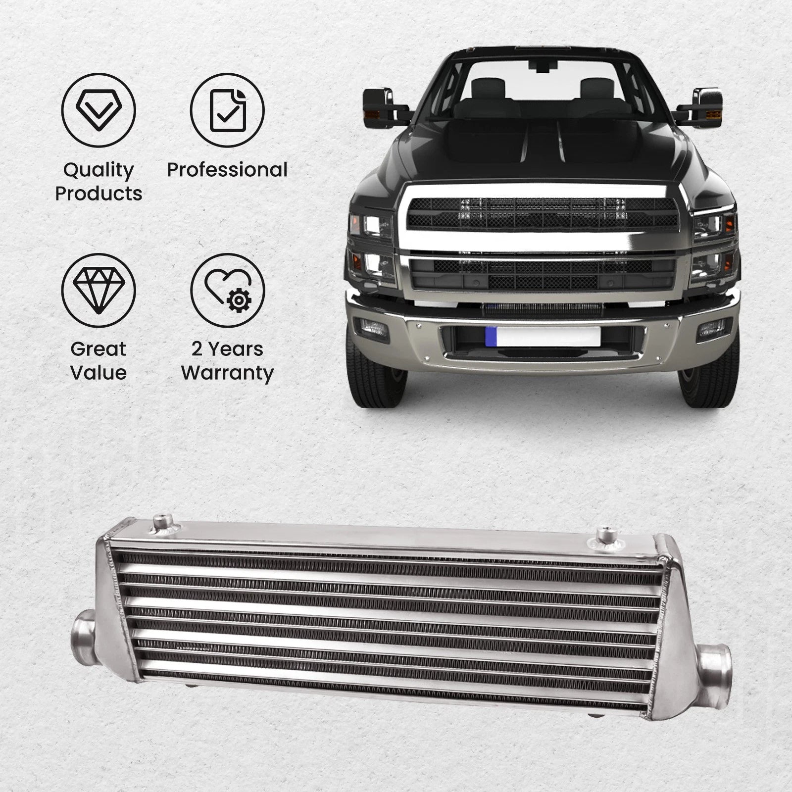 Universal Intercooler 27"x7"x2.5" for Turbo Applications
