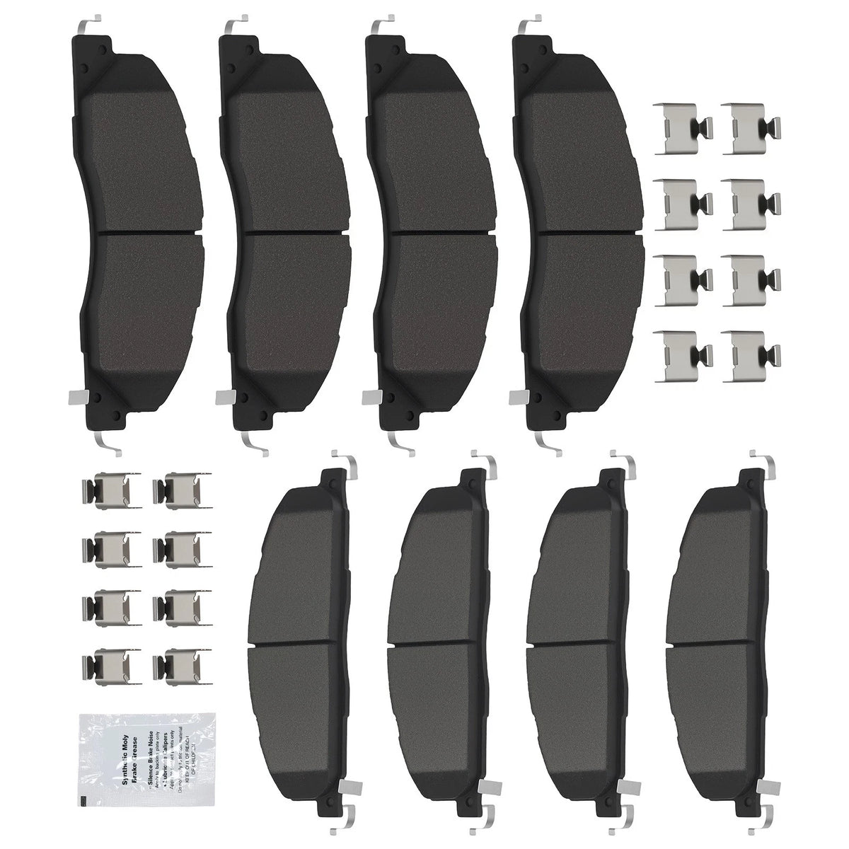 Front & Rear Brake Pads Kit for Dodge Ram 2500/3500 (2009–2010) / Ram 1500 (2012) P1399