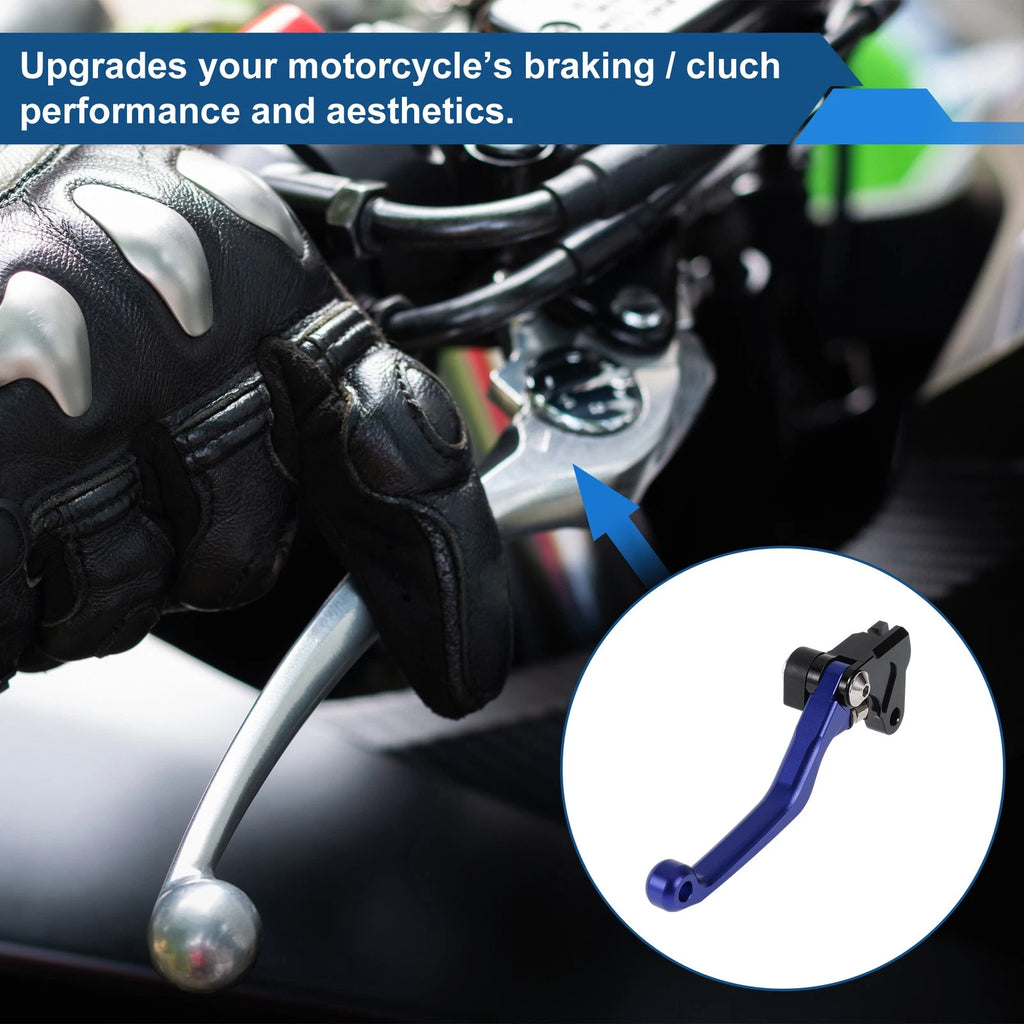 Short Brake Clutch Levers for Yamaha WR250F (2017–2022) Solid Blue