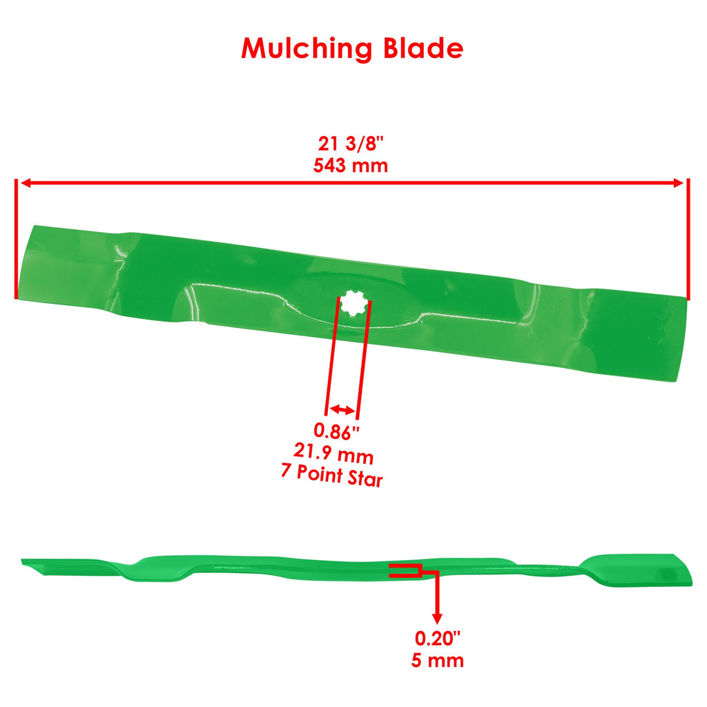 Mower Blade Set with Nut for John Deere L100 L105 L107 L108 (2003–2016)