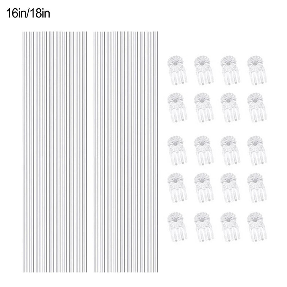 Acrylic Plant Stakes Support Kit for Potted Plants (Transparent)