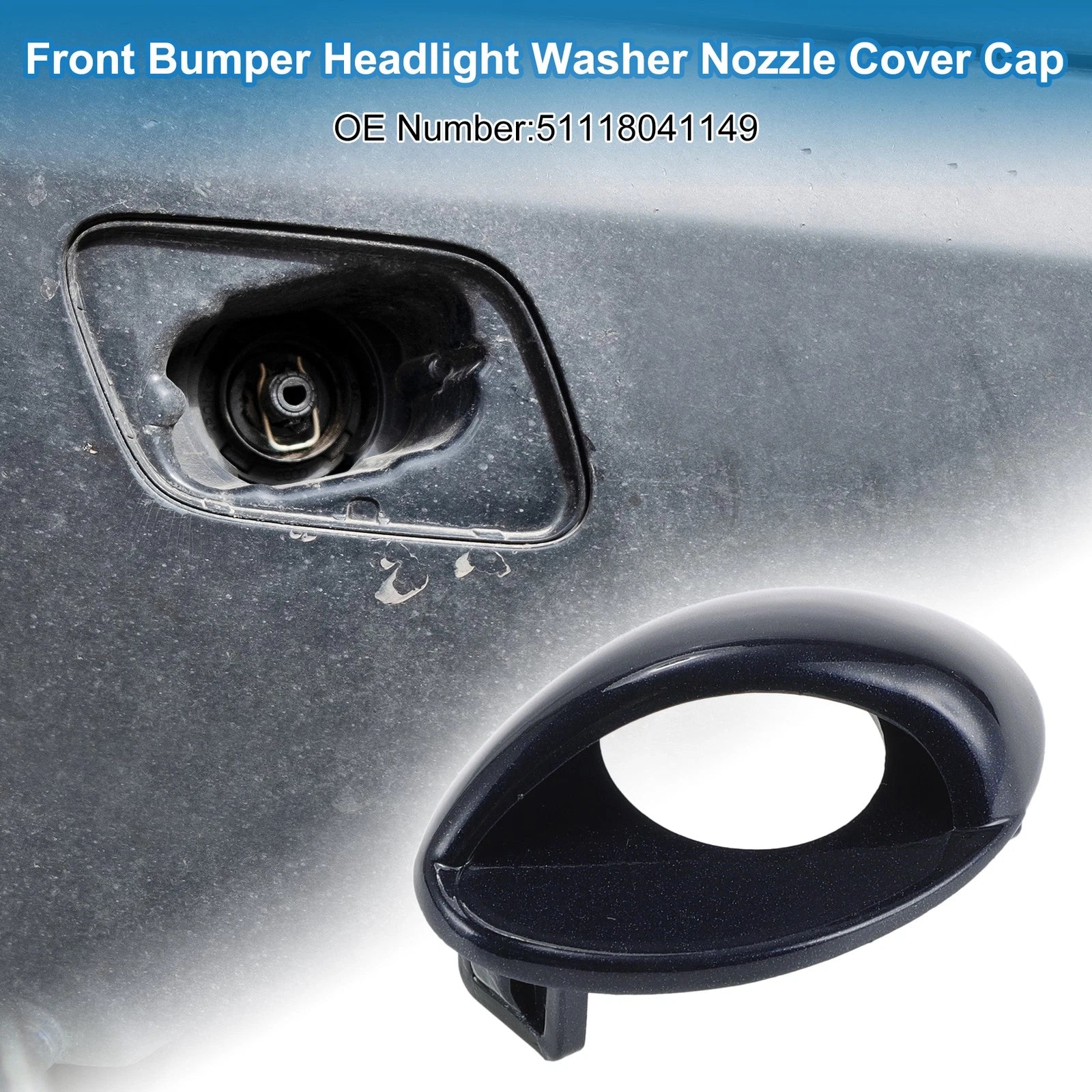 Front Left Headlight Washer Nozzle Cover Cap for BMW M3 (2008–2013)