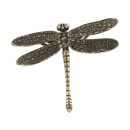 Set of 4 Elegant Brass Drawer Pulls with Dragonfly and Butterfly Motifs