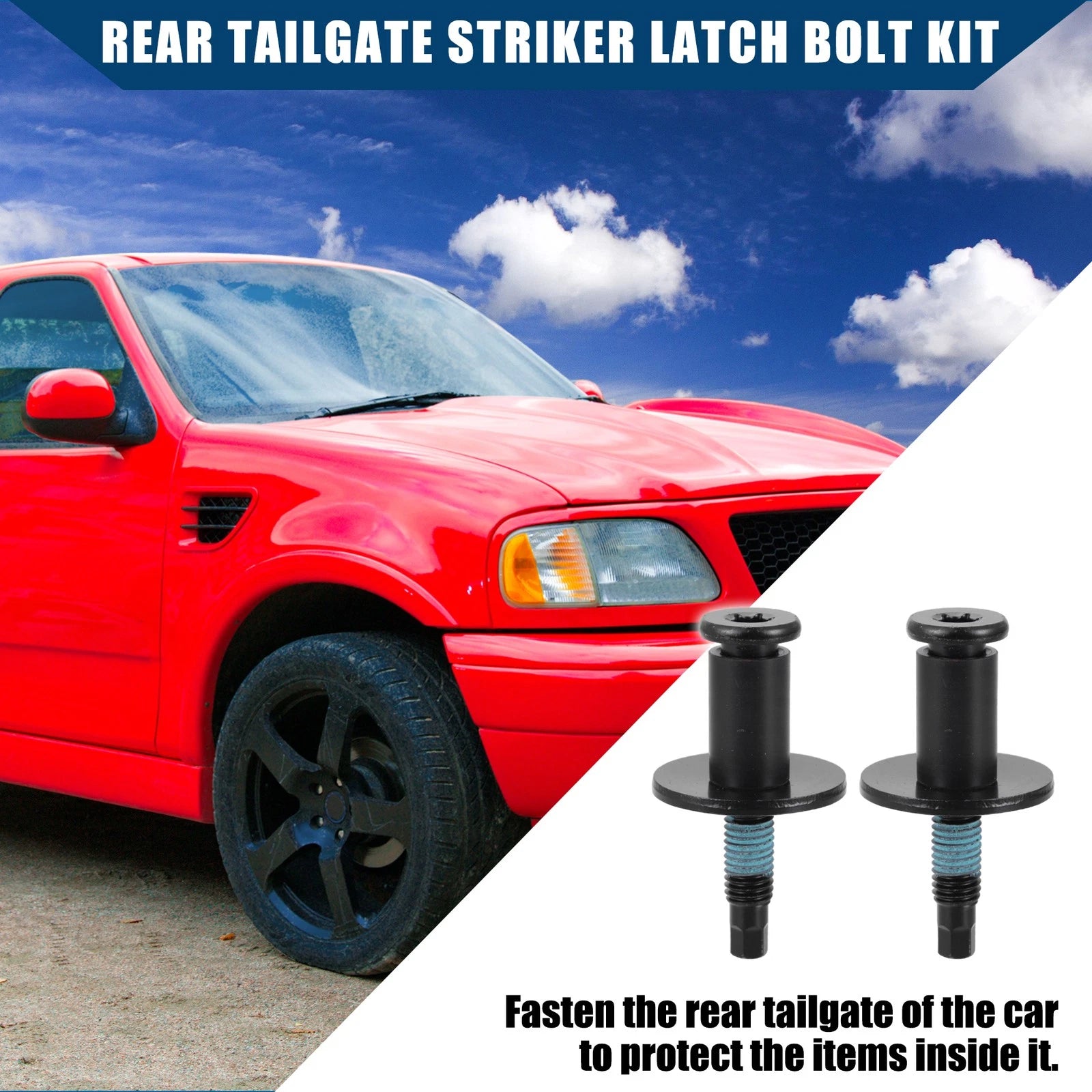 Tailgate Striker Latch Lock Bolt Rear Set for Ford F150 F250 (2004–2020)