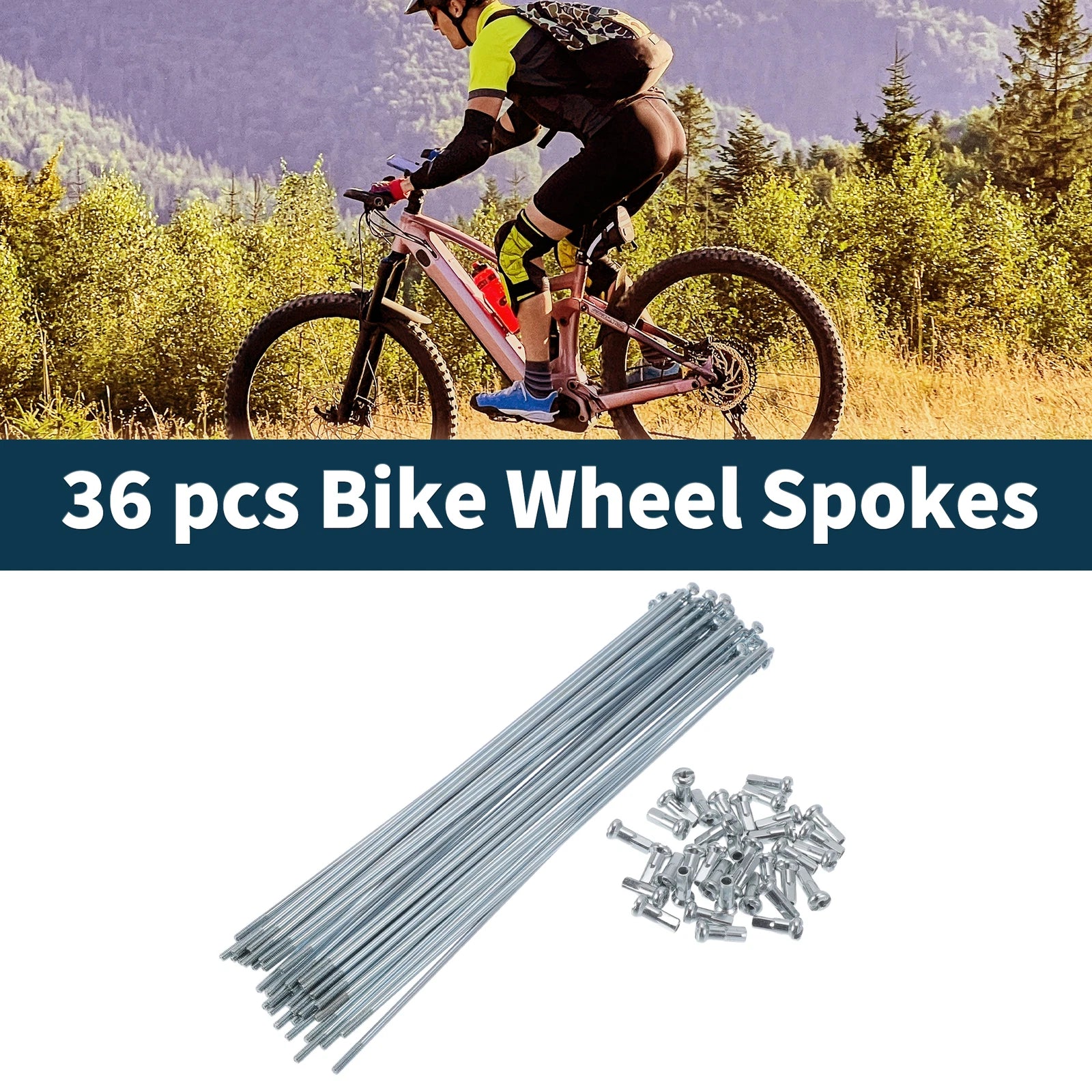 Bicycle Spokes Nipple Replacement Set 13G 45 Steel Length 183mm (2001–2001)